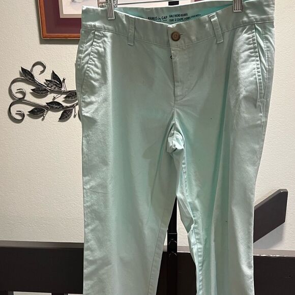 GAP Light Blue Girlfriend Girlfriend Khaki Pants Size 6pt #PT301 - Picture 1 of 6